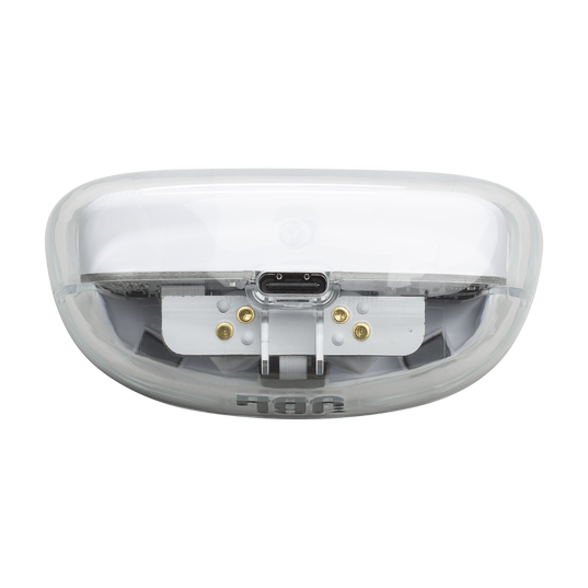 JBL Tune Beam Ghost Edition - White Ghost - True wireless Noise Cancelling earbuds - Bottom